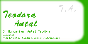 teodora antal business card
